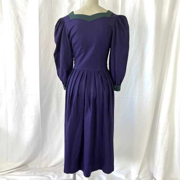 COTTAGECORE PURPLE DRESS RENAISSANCE VTG MAXI DRESS  MEDIEVAL GRAPE DRESS LARGE - Picture 6 of 16